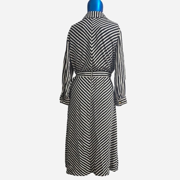 H&M Black and White Striped Midi Dress - Picture 2 of 6
